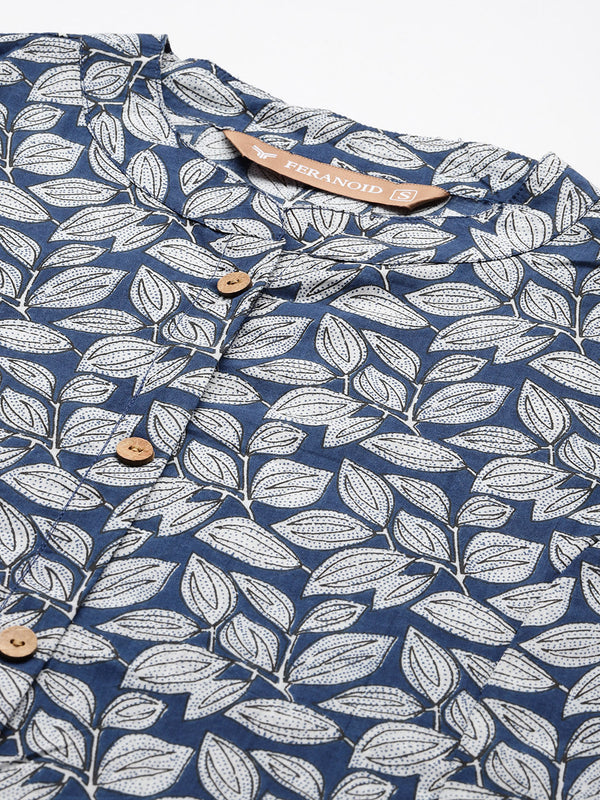 Printed Mandarin Collar top – Casual & Chic