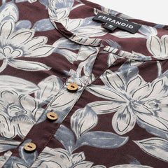 Floral Print 4 Button Straight Kurti