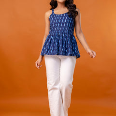Strappy Peplum Top – Flattering Fit, All-Day Comfort, Sizes XS–XXL.
