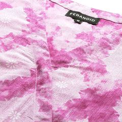 Floral Print Angrakha 3\4 Sleeves Flared Kurti
