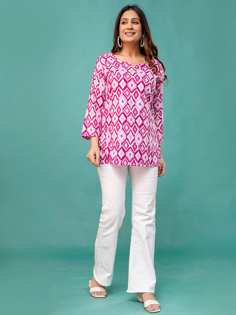 Elegant Printed top – Soft Cotton, Everyday Style, Sizes S–XXL.
