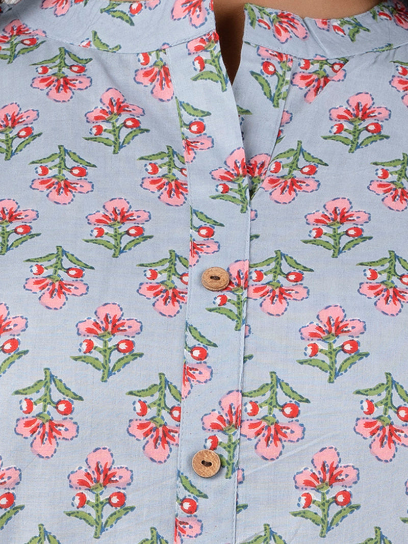 Feranoid Straight Knee Length Grey Colour Kurta For Women