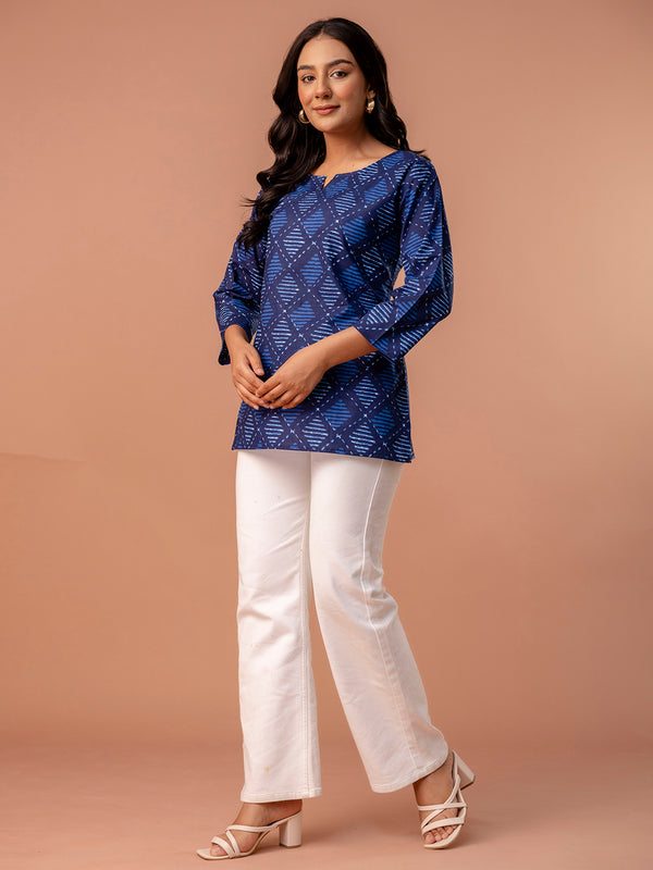 Elegant Printed top – Soft Cotton, Everyday Style, Sizes S–XXL.