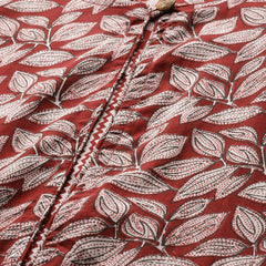 Inner Yoke Short Kurti for Women - Button Detail & 3/4 Sleeves