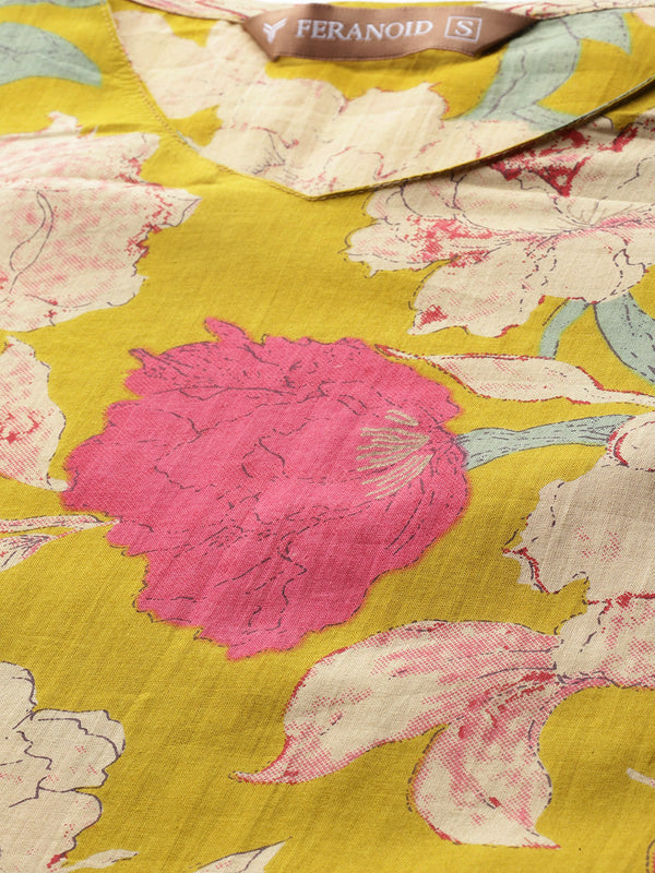 V-Neck 3/4 Sleeve Short Kurti for Women - Tailored Fit & Chic Design