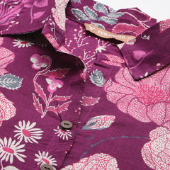 Versatile Collared Shirt with 3/4 Sleeves for Women – Elegant & Casual