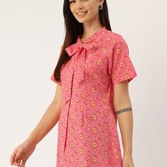 Elegant Bow Collar Cotton Shirt for Women - Stylish & Comfortable