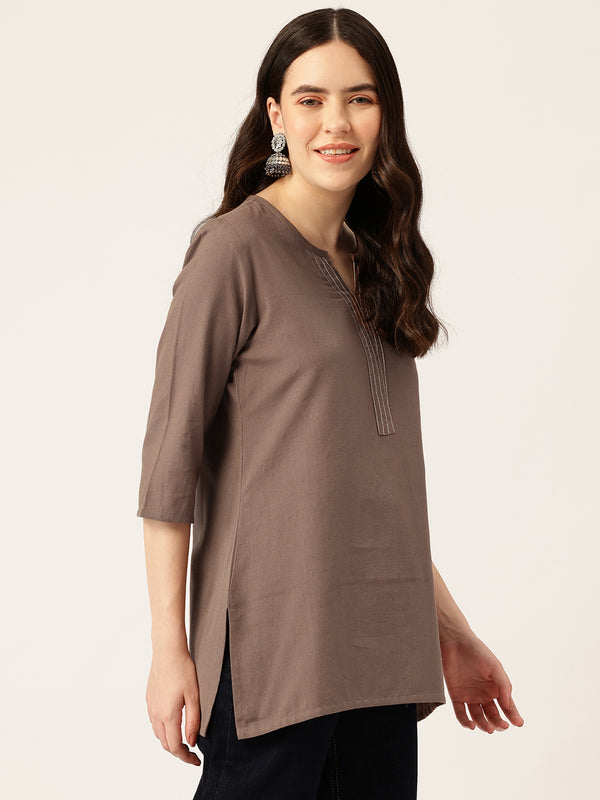 Elegant Short Kurti for Women – 3/4 Sleeves | Round Neck |