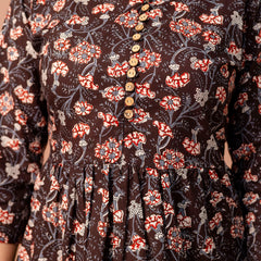 Top – Mandarin Collar, 3/4 Sleeves, Flattering Fit (Sizes S–XXL)