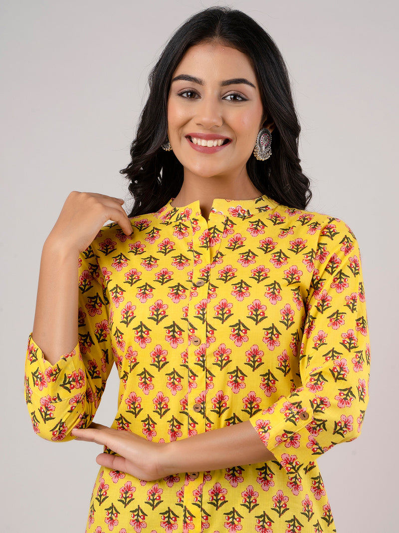 Feranoid Straight Knee Length Blue Colour Kurta For Women