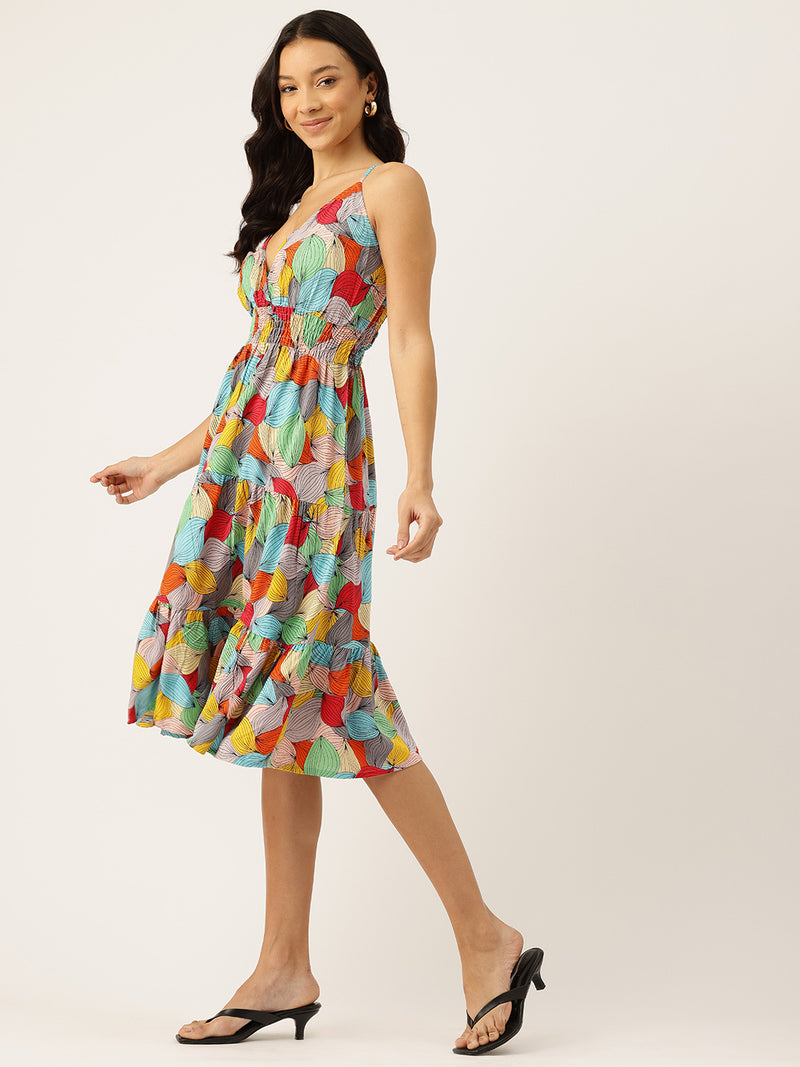 Women’s Floral Print Rayon Flared Dress | Soft & Lightweight | Casual Fit | Sizes XS–XXL