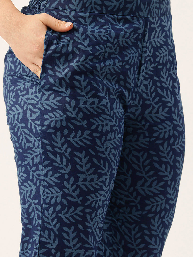 Straight Dupatta Sets - V-Neck, 3/4 Sleeves with Border Detailing, Elastic Waistband Pants with Pockets & Full-Length Dupatta (M-XXL)