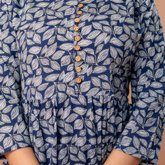 Top – Mandarin Collar, 3/4 Sleeves, Flattering Fit (Sizes S–XXL)