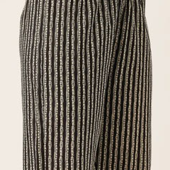 Bodered V-Neck 3-Piece Kurta Set with Ankle-Length Pants & Full-Length Dupatta (Size S-XXL).