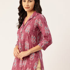 Versatile Collared Shirt with 3/4 Sleeves for Women – Elegant & Casual