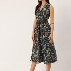 Floral Wrap Angrakha Dress – Lightweight Sleeveless Cotton Perfection