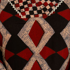 Bordered V-Neck 3-Piece Kurta Set with Ankle-Length Pants & Full-Length Dupatta (M–XXL)