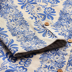 Printed Mandarin Shirt – Casual & Chic