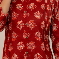 Elegant Mandarin Collar Printed Tunic – Stylish & Comfortable, Sizes