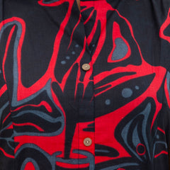 Luxury Mandarin Collar Printed Co-Ord Set with Button Detail A-Line Kurta & Comfort Fit Pants