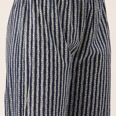 Bodered V-Neck 3-Piece Kurta Set with Ankle-Length Pants & Full-Length Dupatta (Size S-XXL).