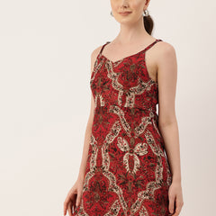 Women’s Floral Print Rayon Flared Dress | Soft & Lightweight | Casual Fit | Sizes XS–XXL