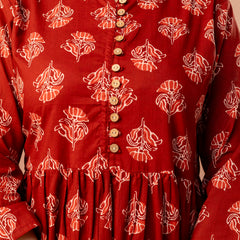 Top – Mandarin Collar, 3/4 Sleeves, Flattering Fit (Sizes S–XXL)