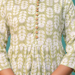 Tunic – Mandarin Collar, 3/4 Sleeves, Flattering Fit (Sizes S–XXL)
