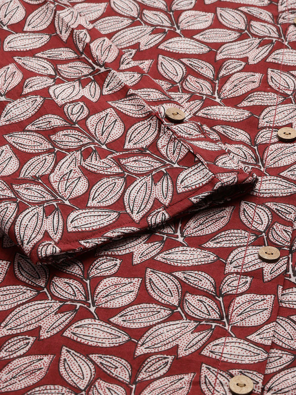 Printed Mandarin Collar top – Casual & Chic