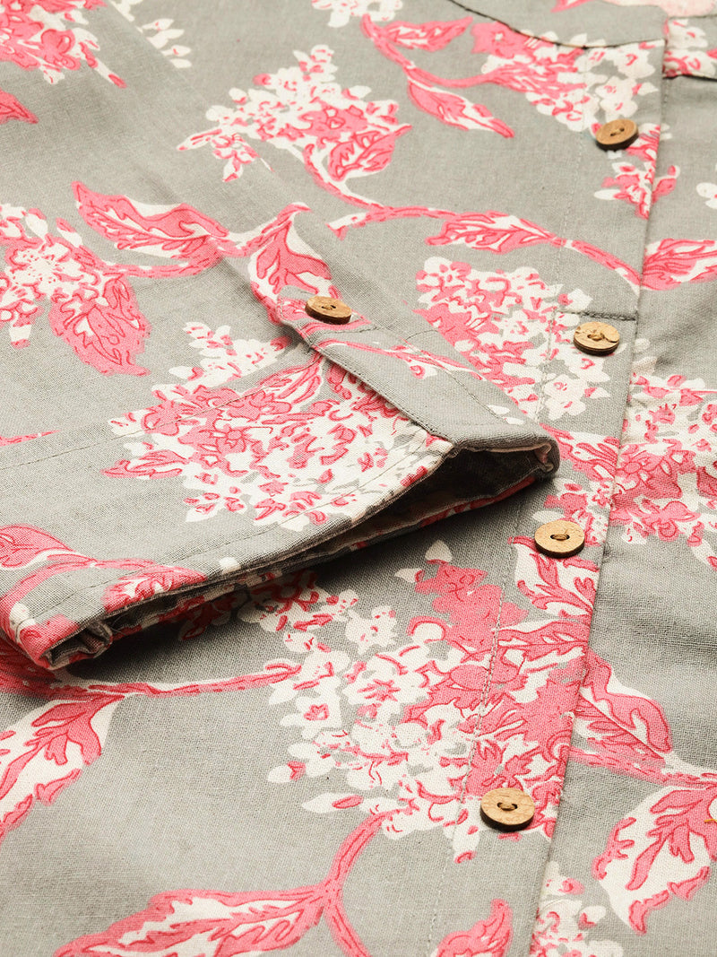 Printed Mandarin Collar top – Casual & Chic