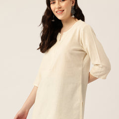 Elegant Short Kurti for Women – 3/4 Sleeves | Round Neck |