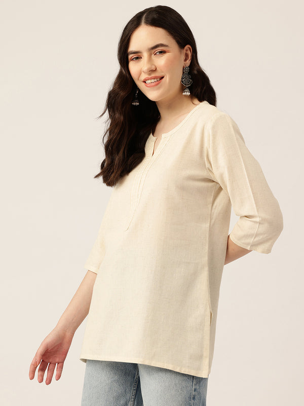 Elegant Short Kurti for Women – 3/4 Sleeves | Round Neck |