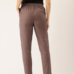 Cotton Pants - Double Pockets, Adjustable Waist, and Ankle-Length Fit