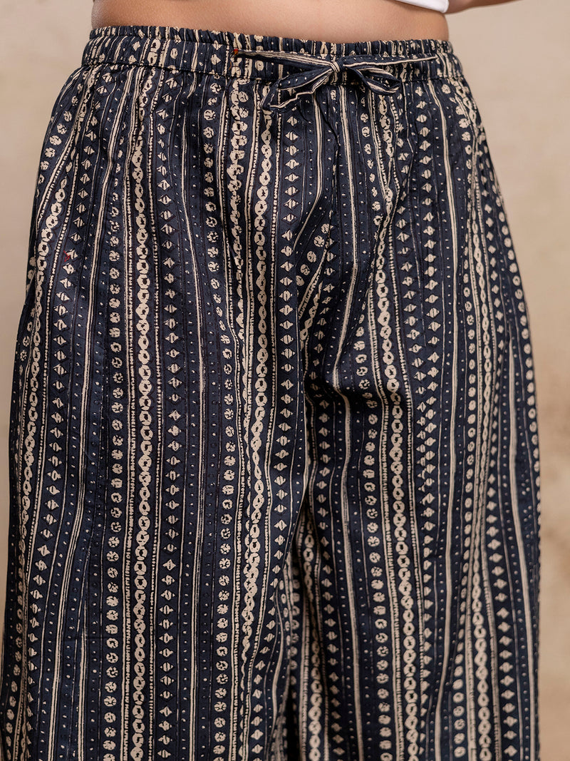 Women’s Elegant Cotton Printed Palazzos | Breathable & Flowy Fit