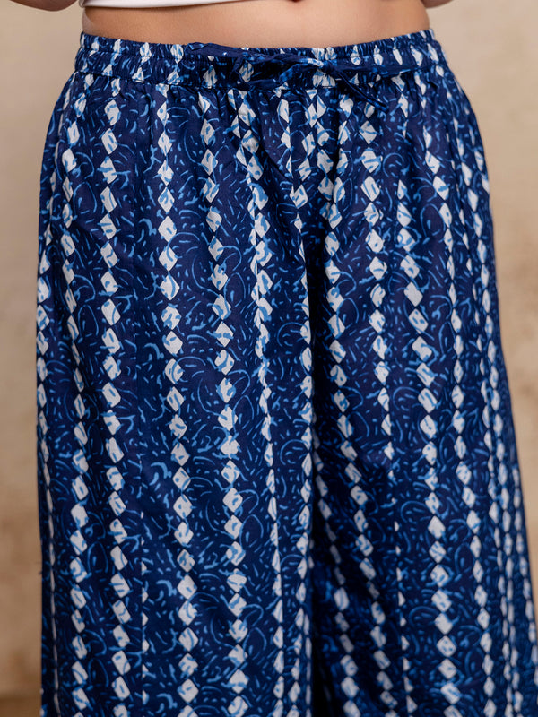 Women’s Elegant Cotton Printed Palazzos | Breathable & Flowy Fit