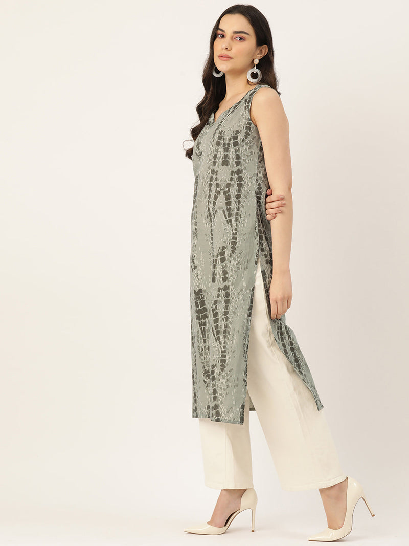 V-Neck Long Kurti