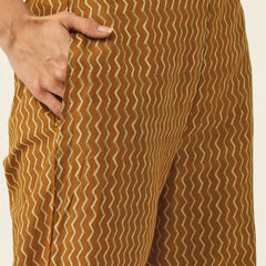 Round V-Cut Neck 3-Piece Kurta Set with Ankle-Length Pants & Full-Length Dupatta (Size S-XXL).