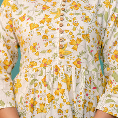 Tunic – Mandarin Collar, 3/4 Sleeves, Flattering Fit (Sizes S–XXL)