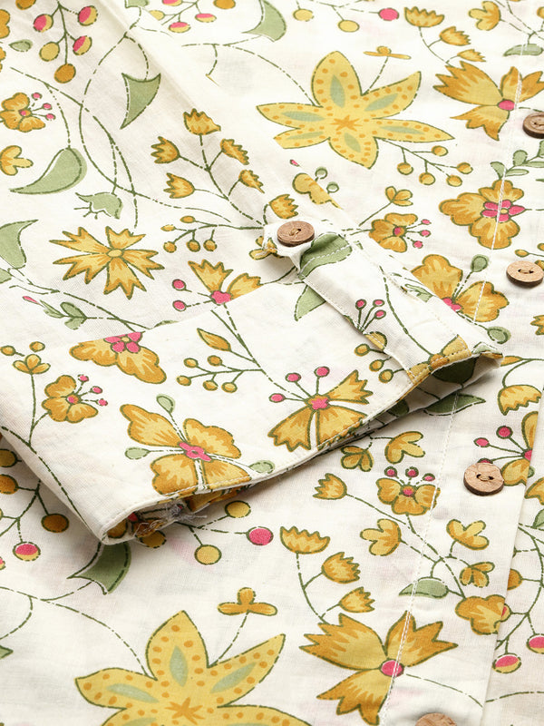 Printed Mandarin Shirt – Casual & Chic