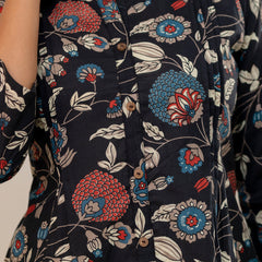 Elegant Mandarin Collar Printed Tunic – Stylish & Comfortable, Sizes