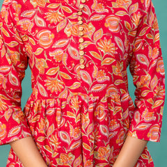 Top – Mandarin Collar, 3/4 Sleeves, Flattering Fit (Sizes S–XXL)