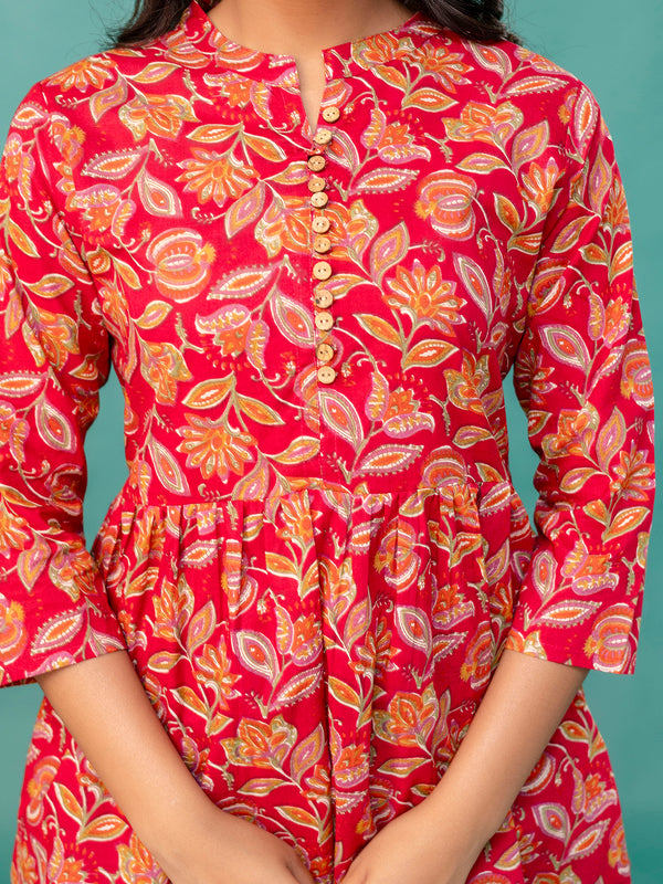 Top – Mandarin Collar, 3/4 Sleeves, Flattering Fit (Sizes S–XXL)