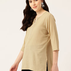 Elegant Short Kurti for Women – 3/4 Sleeves | Round Neck |