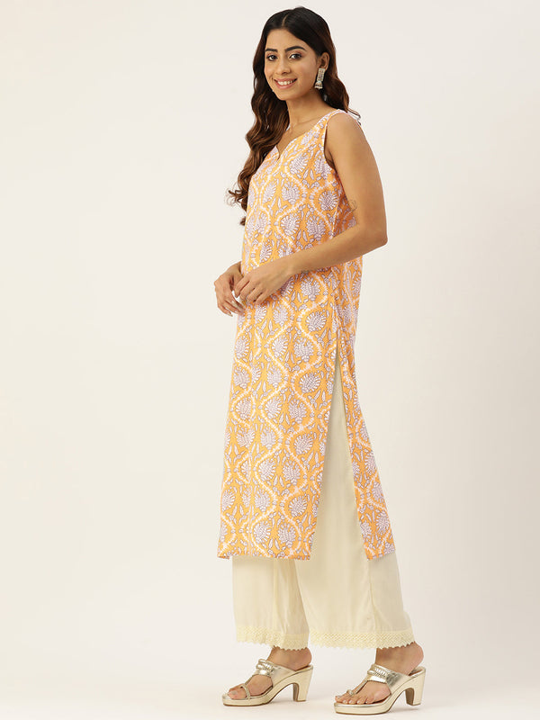 V-Neck Long Kurti