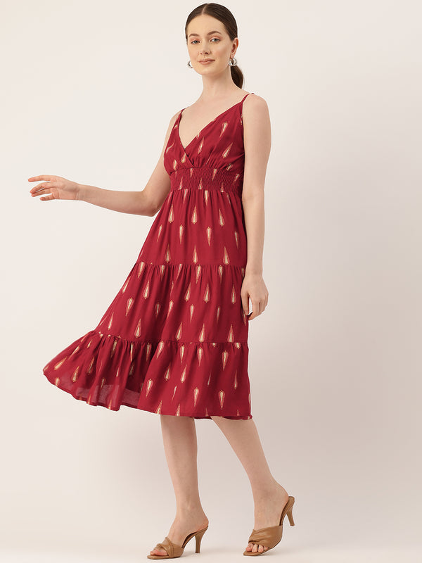 Women’s Floral Print Rayon Flared Dress | Soft & Lightweight | Casual Fit | Sizes XS–XXL