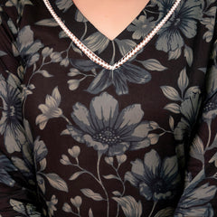 Printed Cotton Kurta Set with V-Neckline, Ankle-Length Pants and Graceful Dupatta