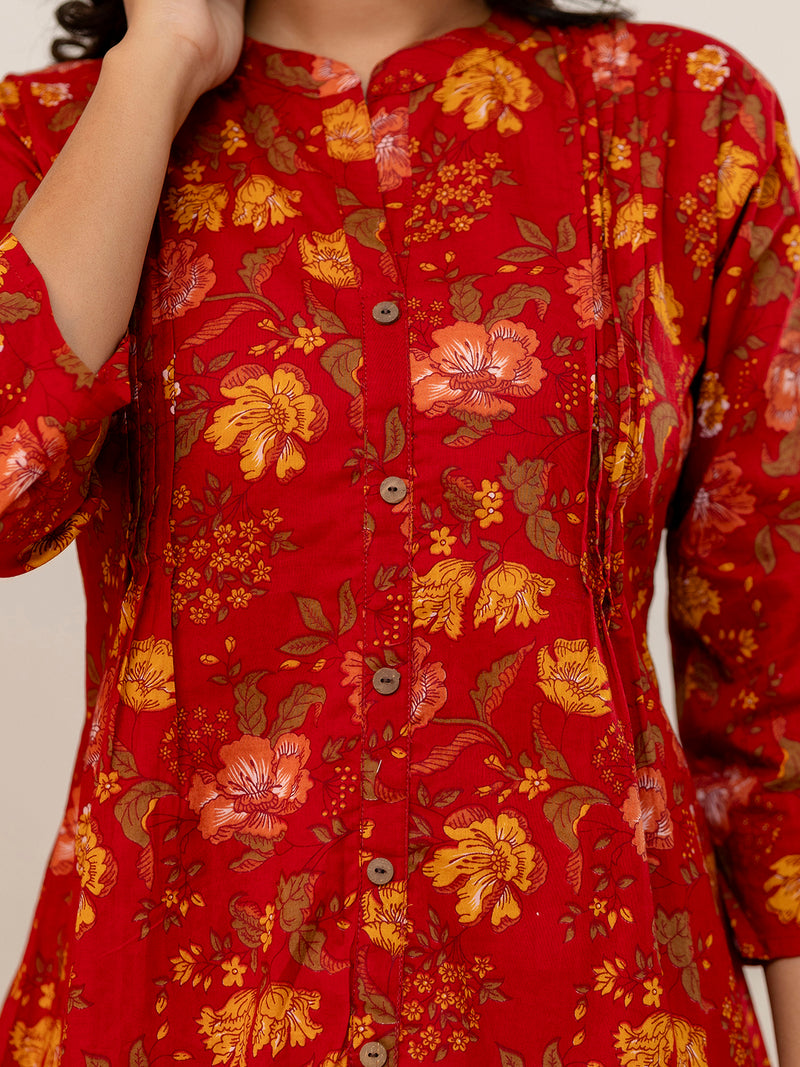 Elegant Mandarin Collar Printed Tunic – Stylish & Comfortable, Sizes