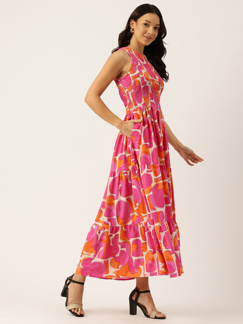 Women’s Floral Print Rayon Flared Dress | Soft & Lightweight | Casual Fit | Sizes XS–XXL