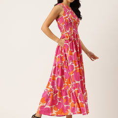 Women’s Floral Print Rayon Flared Dress | Soft & Lightweight | Casual Fit | Sizes XS–XXL