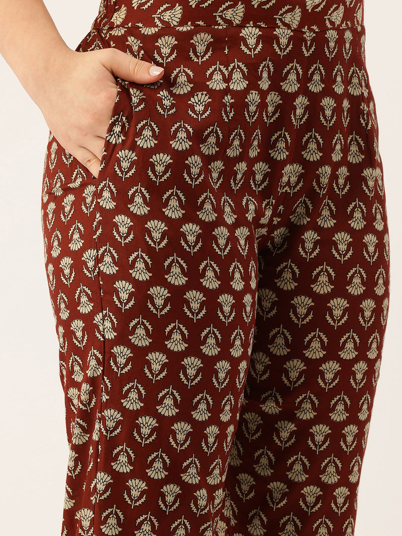 Straight Dupatta Sets - V-Neck, 3/4 Sleeves with Border Detailing, Elastic Waistband Pants with Pockets & Full-Length Dupatta (M-XXL)